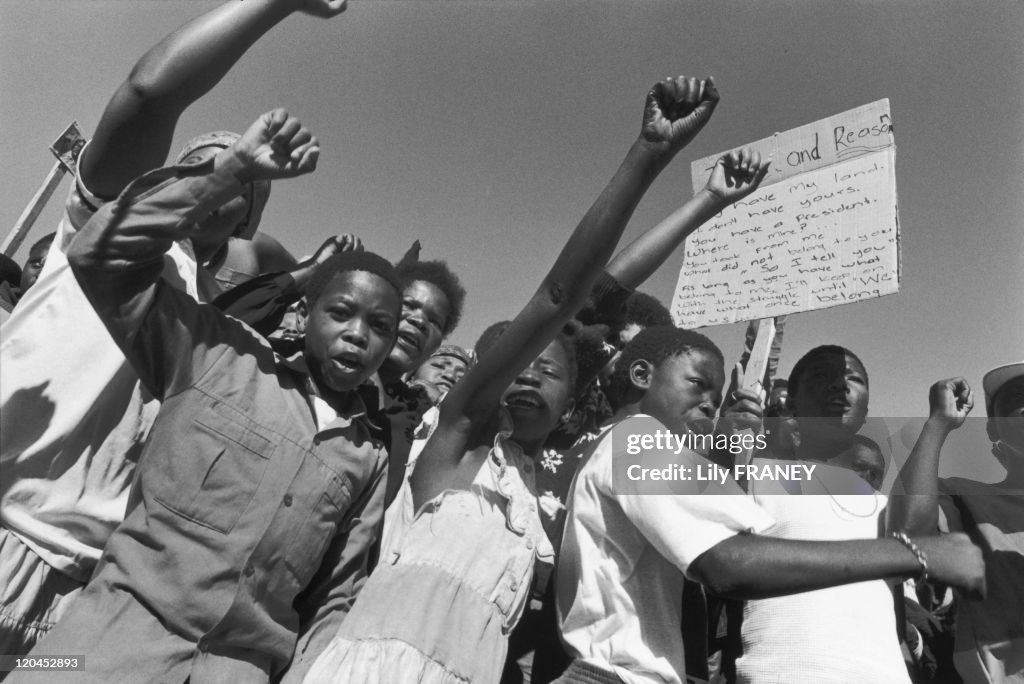 An Anti-Apartheid Demonstration In Soweto, South Africa In 1989 -