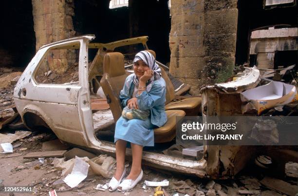 Beirut, Lebanon in May, 1991 - Quarter of the place des Martyrs.