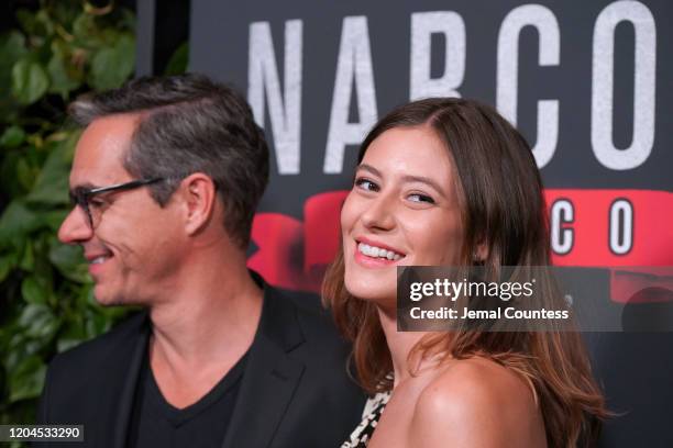 Actors Tony Dalton and Alejandra Guilmant attend the "Narcos: Mexico" Season 2 premiere at Netflix Home Theater on February 06, 2020 in Los Angeles,...