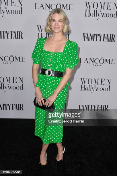 January Jones arrives at Vanity Fair and Lancôme Women In Hollywood Celebration at Soho House on February 06, 2020 in West Hollywood, California.