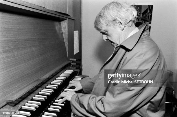 Anthony Burgess in France in January, 1987 - The British writer and composer.