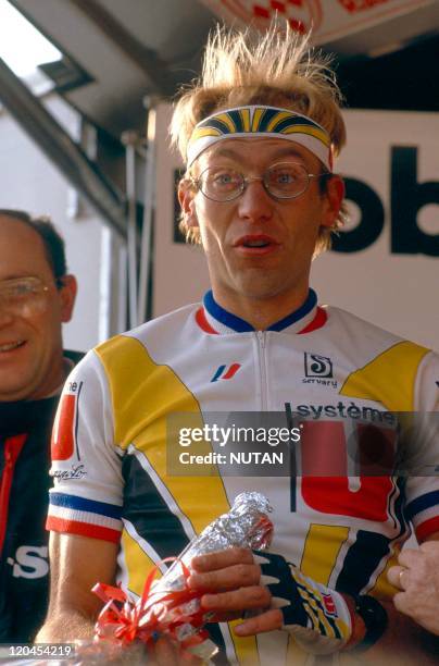 French cyclist Laurent Fignon during Tour de France, in France in 1987.