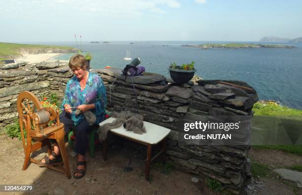 Great Blasket Island, Ireland - Sue Radican is a weaver who lives in the Blaskets during the summer.