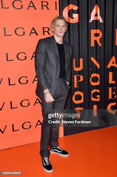 Cody Simpson attends the Bvlgari B.zero1 Rock collection event at Duggal Greenhouse on February 06, 2020 in Brooklyn, New York.