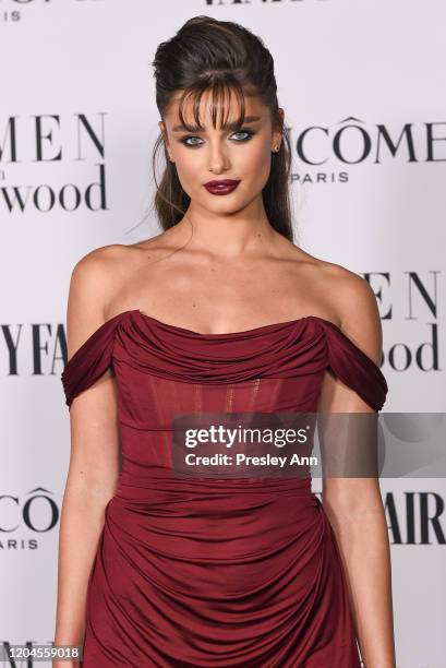 Taylor Hill attends the Vanity Fair and Lancôme Women in Hollywood celebration at Soho House on February 06, 2020 in West Hollywood, California.