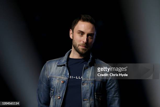 Måns Zelmerlöw poses during a media call for Eurovision - Australia Decides at Gold Coast Convention and Exhibition Centre on February 07, 2020 in...
