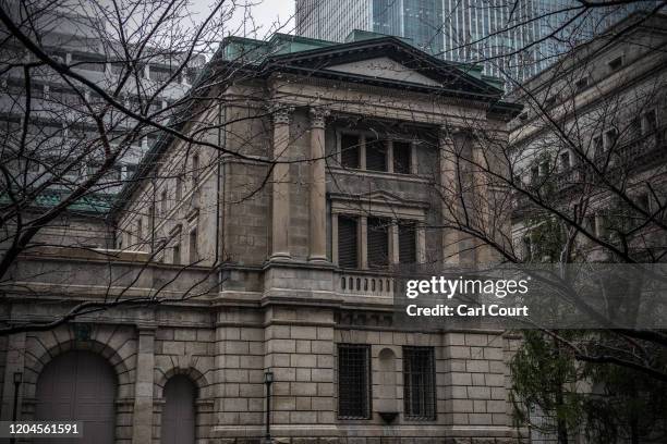 The Bank of Japan is pictured in Tokyo's financial district on March 2, 2020 in Tokyo, Japan. Prime Minister Shinzo Abe continues to urge Japanese...