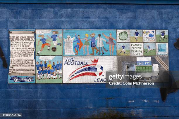 An exterior view of the ground before Macclesfield Town played Grimsby Town in a SkyBet League 2 fixture at Moss Rose. The home club had suffered...