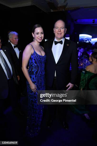 Jazmin Grace Grimaldi and Prince Albert II of Monaco attends 2020 Hollywood For The Global Ocean Gala Honoring HSH Prince Albert II Of Monaco at...