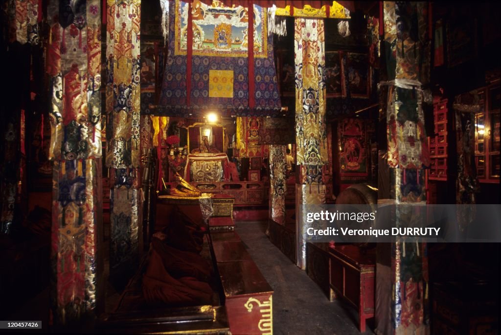 Meru Sarpa Monastery, Tibet In Lhasa, China -