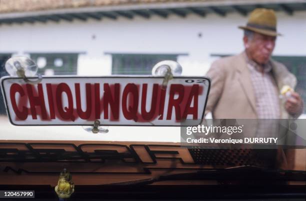 In the "Collectivo" , Villa de Leyva, in Colombia - In Colombia "Collectivos" are public minibuses going from a town to another, generally leaving at...