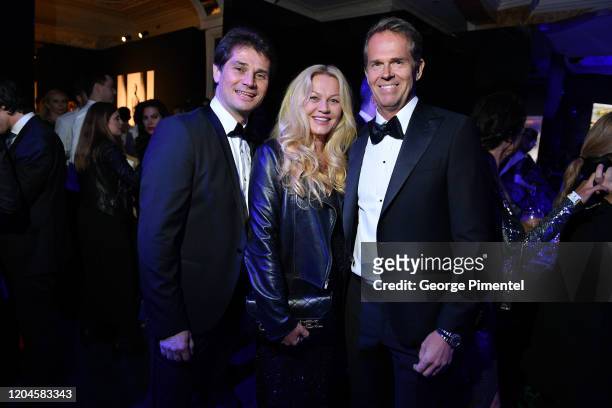 Arnaud Boetsch, Annette Hjort Olsen and Stefan Edberg and guests attend 2020 Hollywood For The Global Ocean Gala Honoring HSH Prince Albert II Of...