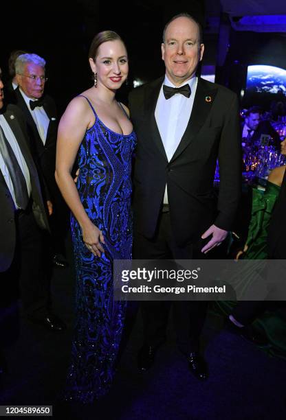 Jazmin Grace Grimaldi and Prince Albert II of Monaco attends 2020 Hollywood For The Global Ocean Gala Honoring HSH Prince Albert II Of Monaco at...