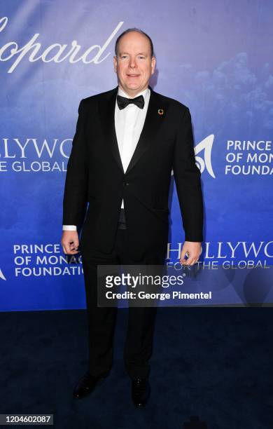 Prince Albert II of Monaco attends the 2020 Hollywood For The Global Ocean Gala Honoring HSH Prince Albert II Of Monaco at Palazzo di Amore on...
