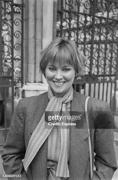 British actress Lynne Frederick at the Royal Courts of Justice in London, England, 5th March 1985. Frederick, the widow of Peter Sellers, has...
