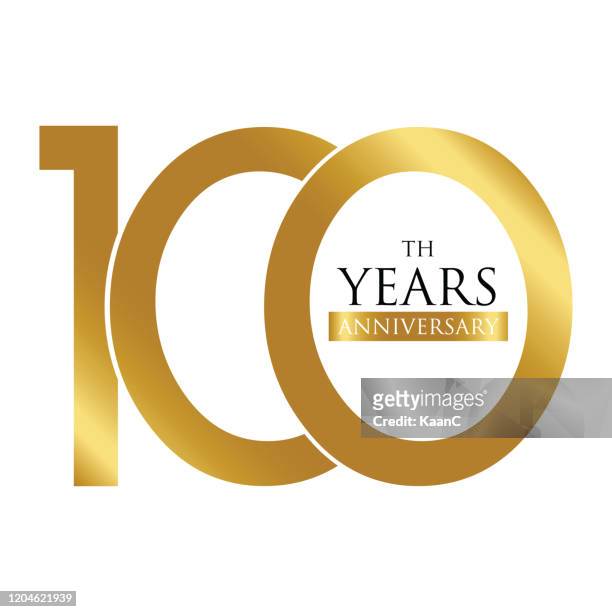 anniversary logo template isolated, anniversary icon label, anniversary symbol stock illustration - number 100 stock illustrations