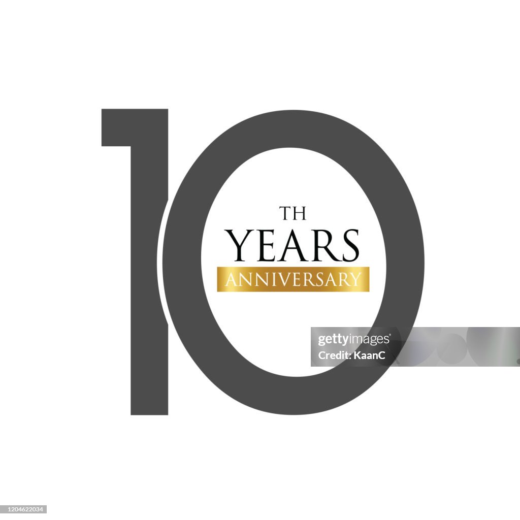Anniversary logo template isolated, anniversary icon label, anniversary symbol stock illustration