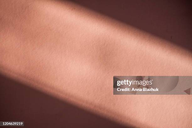 shade on a pastel pink background. sun daylight. effect for overlaying a photo or mockup - leaf shadow stock pictures, royalty-free photos & images