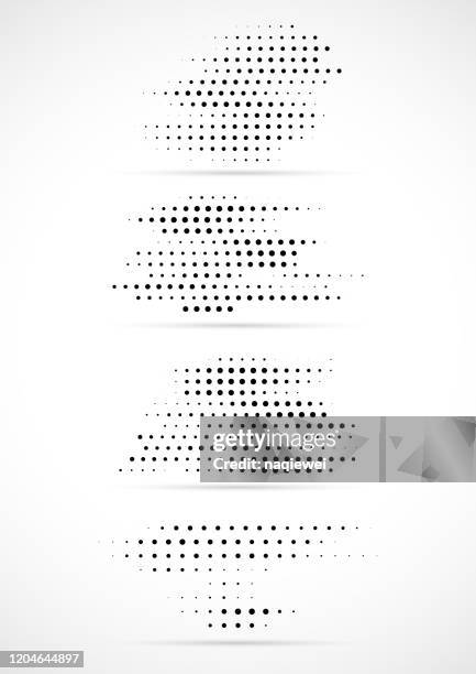 monochrome gradient half tone dots - byte stock illustrations