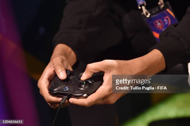 Ryan Antony Pessoa of Manchester City eSports team competes during the FIFA eClub World Cup 2020 - Day 1 on February 07, 2020 in Milan, Italy.