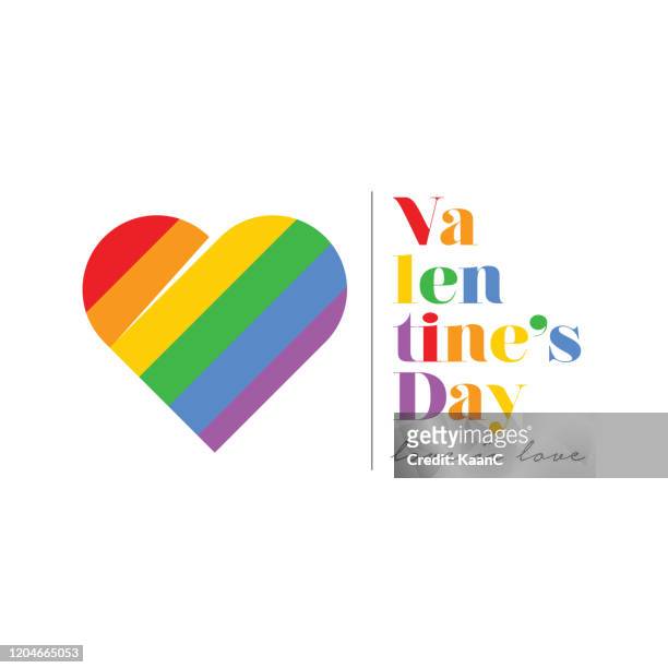 happy valentine es day konzept für lgbt-personen, 14. februar - lgbtqi rights stock-grafiken, -clipart, -cartoons und -symbole