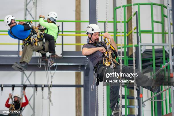 working group ip access technician - rope high rescue imagens e fotografias de stock