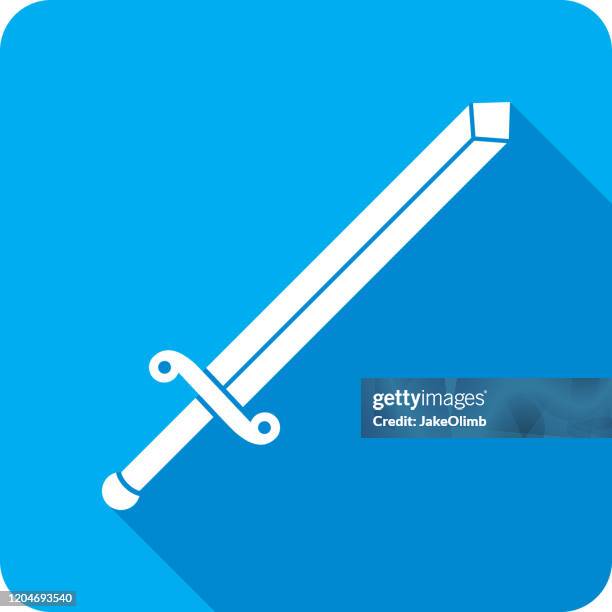sword icon silhouette - sword stock illustrations