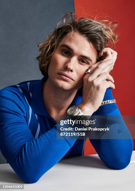 Actor Chase Stokes of "Outer Banks" poses for a portrait during the Netflix YA Press Day at The London Hotel on February 24, 2020 in West Hollywood,...