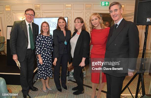 James Landale, Chief Executive of Cancer Research UK Michelle Mitchell, Katya Adler, Jess Phillips, Tania Bryer and Jacob Rees-Mogg MP attend Turn...
