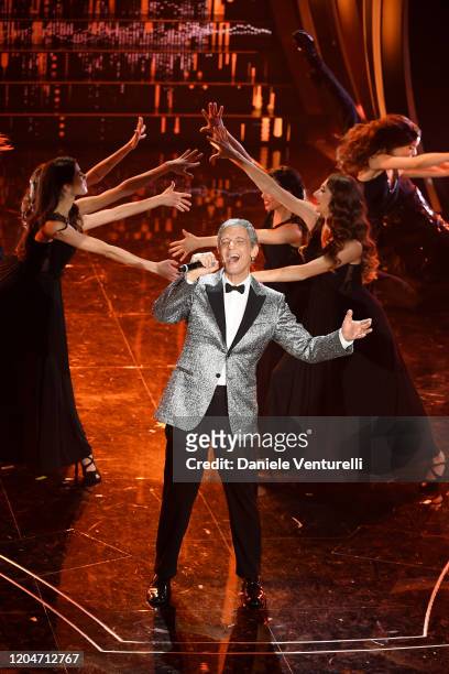 Rosario Fiorello attends the 70° Festival di Sanremo at Teatro Ariston on February 07, 2020 in Sanremo, Italy.