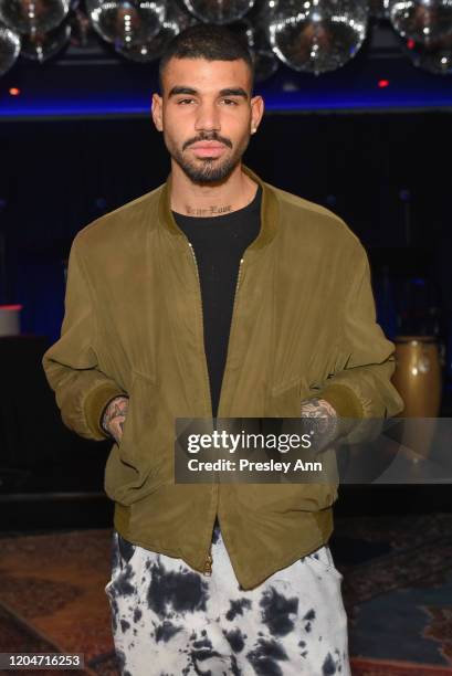 Miles Richie attends Baja East FW20 Los Angeles runway show at Sunset at EDITION on February 07, 2020 in West Hollywood, California.