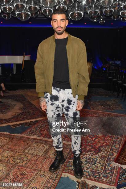 Miles Brockman Richie attends Baja East FW20 Los Angeles runway show at Sunset at EDITION on February 07, 2020 in West Hollywood, California.