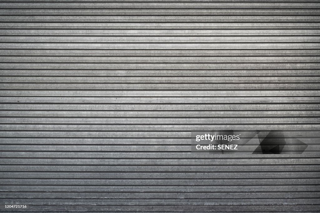 Closed steel door / Shop shutters