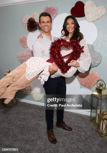 Home & Family Host Cameron Mathison and his wife Vanessa Mathison on the set of Hallmark Channel's "Home & Family" at Universal Studios Hollywood on...