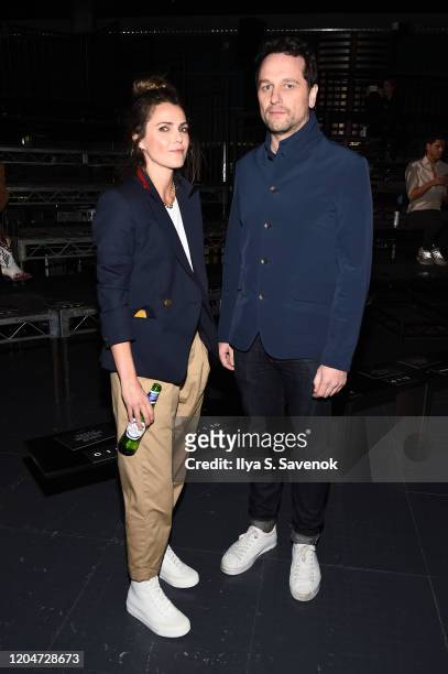 Keri Russell and Matthew Rhys attend rag & bone Fall/Winter 2020 at Skylight on Vesey on February 07, 2020 in New York City.