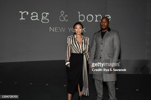 Jeannie Mai and Jeezy attends rag & bone Fall/Winter 2020 at Skylight on Vesey on February 07, 2020 in New York City.