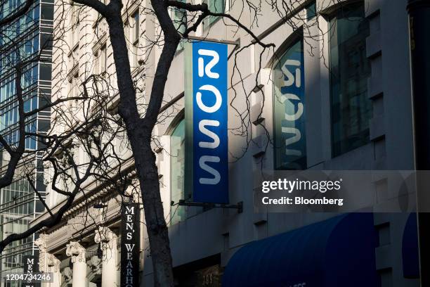 Ross Stores Inc. Signage is displayed outside a store in San Francisco, California, U.S., on Wednesday, Feb. 26, 2020. Ross Stores is expected to...