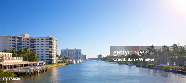 intracoastal waterway, delray beach - delray beach bildbanksfoton och bilder