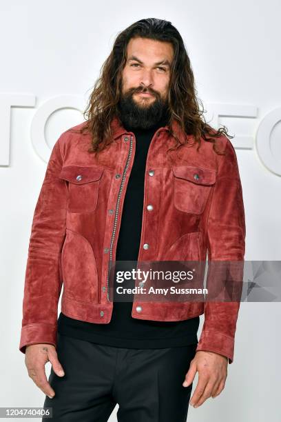 Jason Momoa attends the Tom Ford AW20 Show at Milk Studios on February 07, 2020 in Hollywood, California.