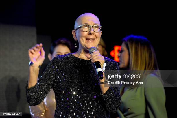 Julia Reichert speaks onstage during the 13th annual Women In Film Female Oscar Nominees Party presented by Max Mara, Stella Artois, Cadillac, and...