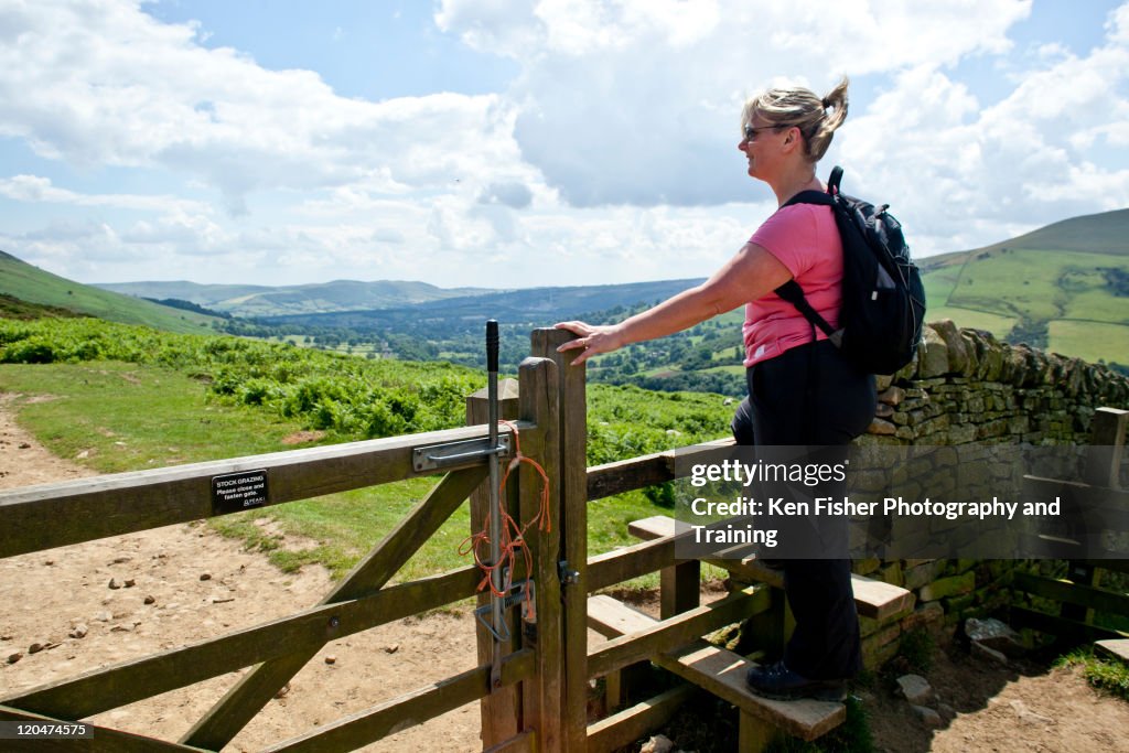 Woman looking at view