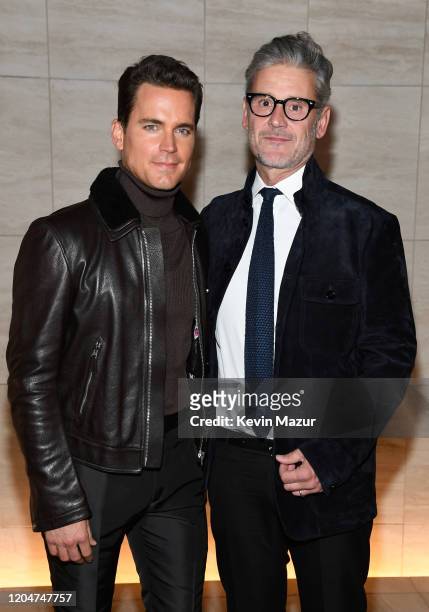 Simon Halls and Matt Bomer attend the Tom Ford AW20 Show at Milk Studios on February 07, 2020 in Hollywood, California.