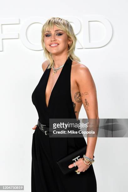 Singer Miley Cyrus attends the Tom Ford AW20 Show at Milk Studios on February 07, 2020 in Hollywood, California.
