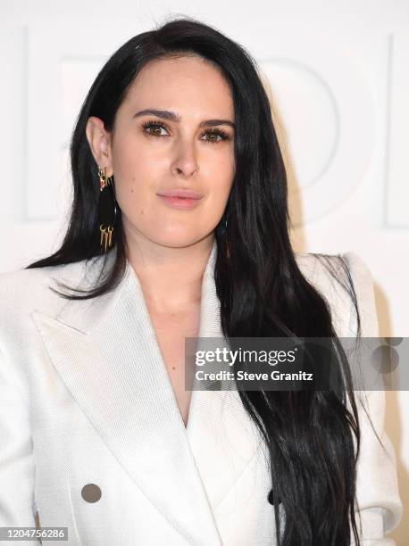 Rumer Willis arrives at the Tom Ford AW20 Show at Milk Studios on February 07, 2020 in Hollywood, California.