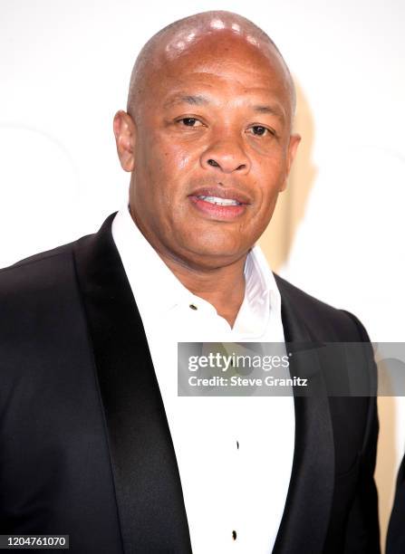 Truly Young, Dr. Dre and and Nicole Young arrives at the Tom Ford AW20 Show at Milk Studios on February 07, 2020 in Hollywood, California.