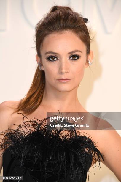 Billie Lourd arrives at the Tom Ford AW20 Show at Milk Studios on February 07, 2020 in Hollywood, California.