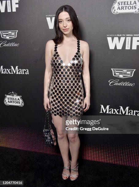 Mikey Madison attends the 13th Annual Women In Film Female Oscar Nominees Party at Sunset Room Hollywood on February 07, 2020 in Hollywood,...