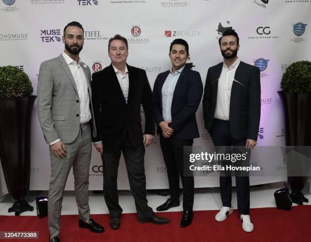 Reza Fazadous, Jon Spurlock, Danny Tohir and Hadi Mousalreza at the LA Launch Event Of SohoMuse at Christopher Guy West Hollywood Showroom on...