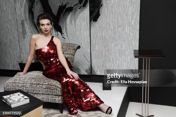 Model at the LA Launch Event Of SohoMuse at Christopher Guy West Hollywood Showroom on February 07, 2020 in West Hollywood, California.