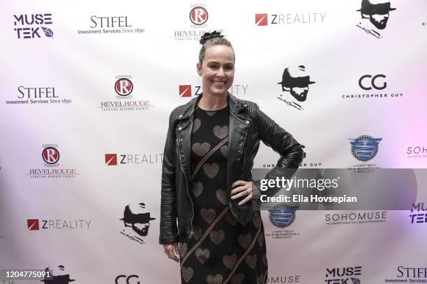 Melora Hardin at the LA Launch Event Of SohoMuse at Christopher Guy West Hollywood Showroom on February 07, 2020 in West Hollywood, California.